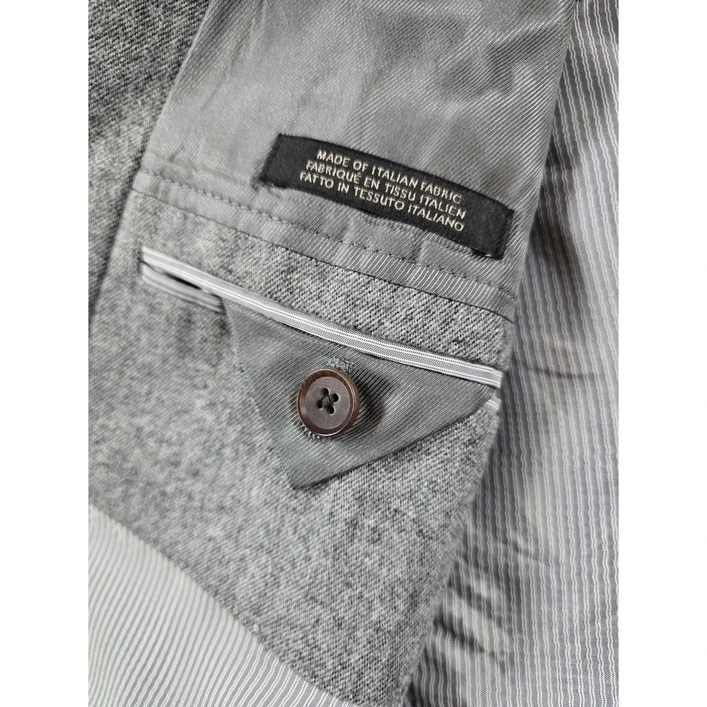 Banana Republic Blazer Mens 40R Grey 100% Cotton Italian Fabric Tailored Fit